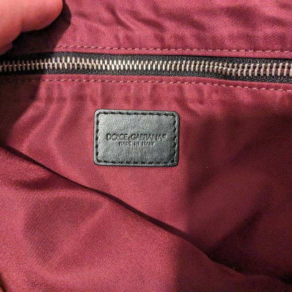 DOLCE & GABBANA Nylon clutch with patches and studs - Picture 4 of 7